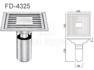 Ga Thoát Sàn Hiwin FD-4325 Inox 304