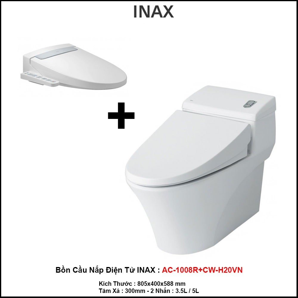 Bồn Cầu Nắp Điện Tử INAX AC-1008R+CW-H20VN