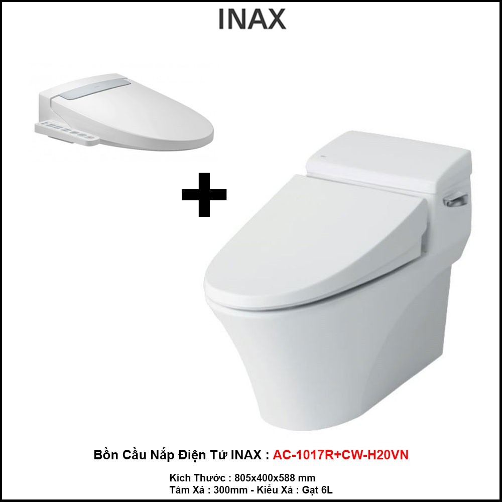 Bồn Cầu Nắp Điện Tử INAX AC-1017R+CW-H20VN