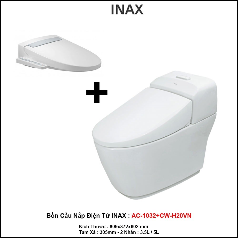 Bồn Cầu Nắp Điện Tử INAX AC-1032+CW-H20VN