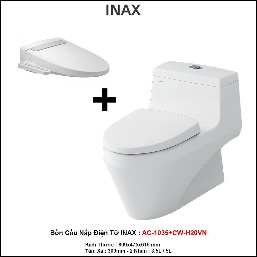 Bồn Cầu Nắp Điện Tử INAX AC-1035+CW-H20VN