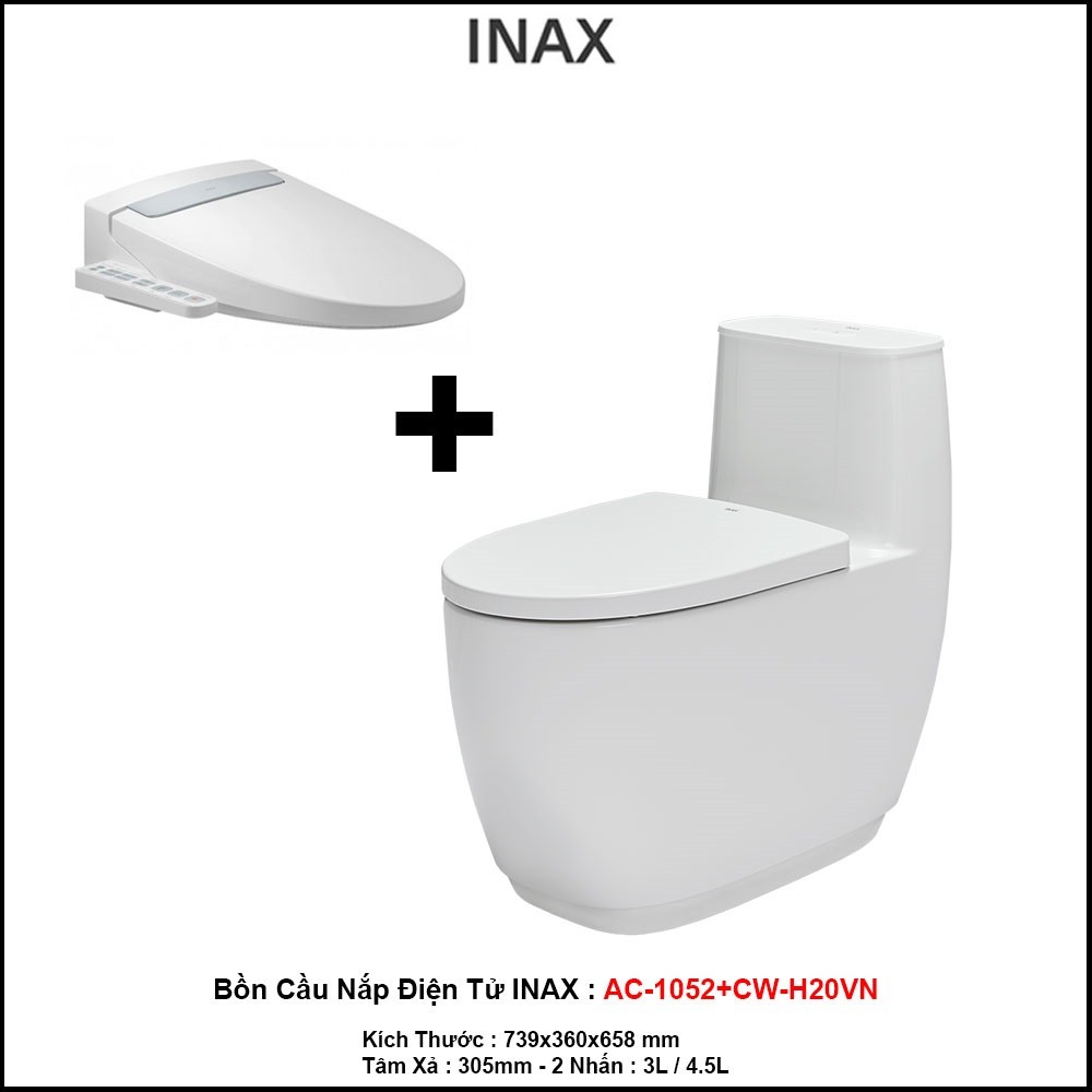 Bồn Cầu Nắp Điện Tử INAX AC-1052+CW-H20VN