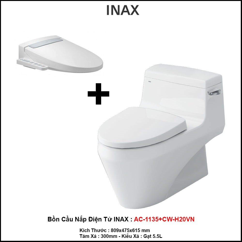 Bồn Cầu Nắp Điện Tử INAX AC-1135+CW-H20VN