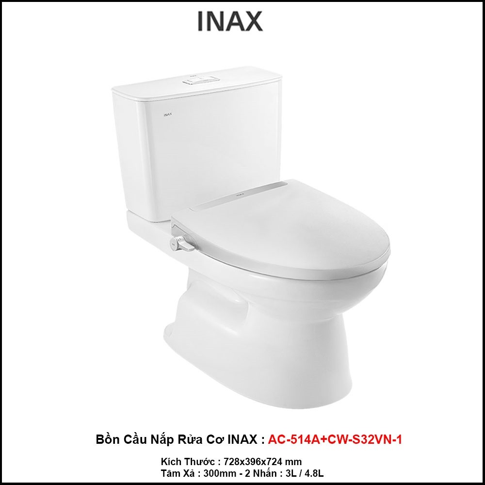 Bồn Cầu Nắp Rửa Cơ INAX AC-514A+CW-S32VN-1