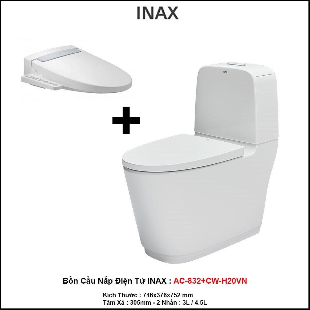 Bồn Cầu Nắp Điện Tử INAX AC-832+CW-H20VN