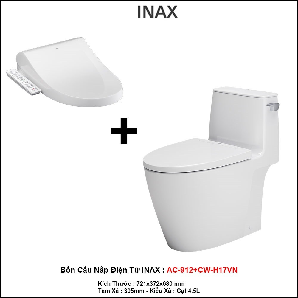 Bồn Cầu Nắp Điện Tử INAX AC-912+CW-H17VN