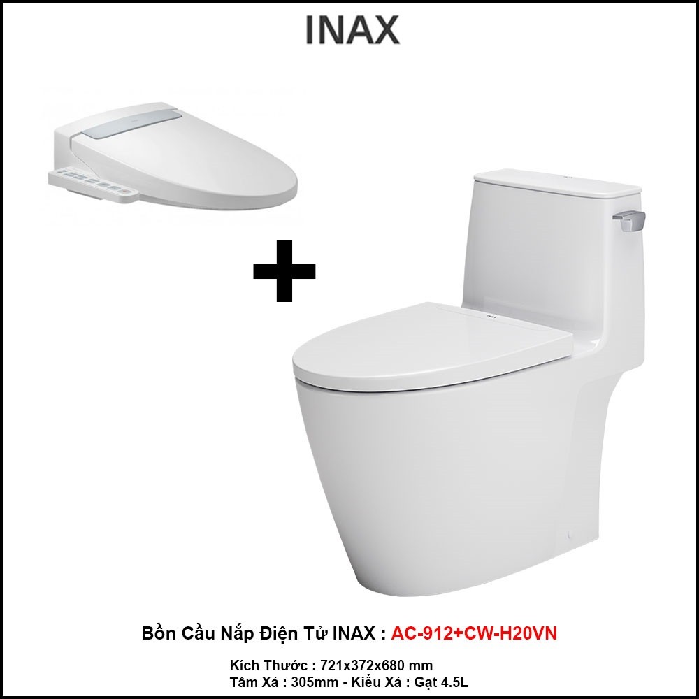 Bồn Cầu Nắp Điện Tử INAX AC-912+CW-H20VN