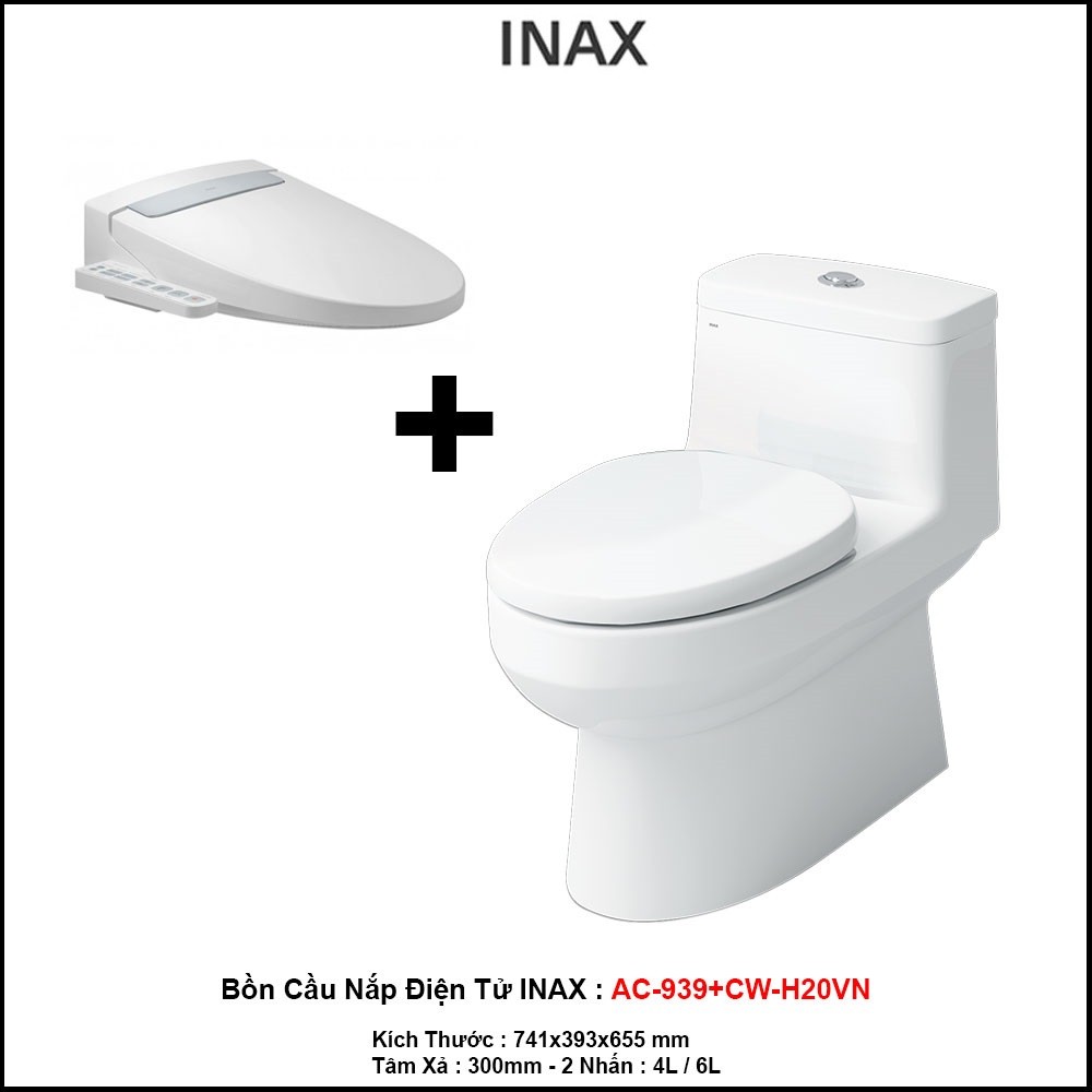 Bồn Cầu Nắp Điện Tử INAX AC-939+CW-H20VN