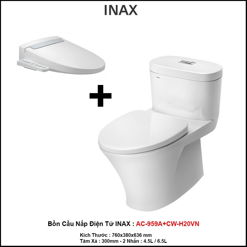 Bồn Cầu Nắp Điện Tử INAX AC-959A+CW-H20VN