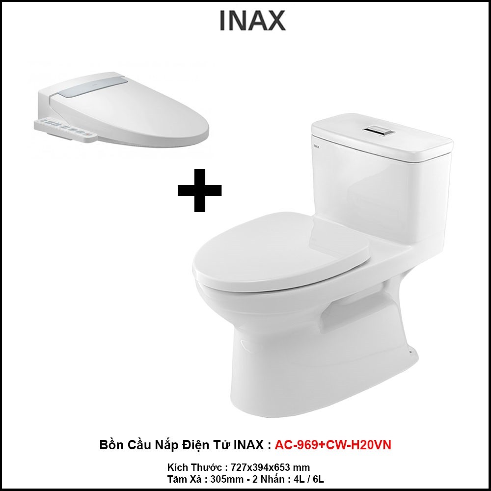 Bồn Cầu Nắp Điện Tử INAX AC-969+CW-H20VN