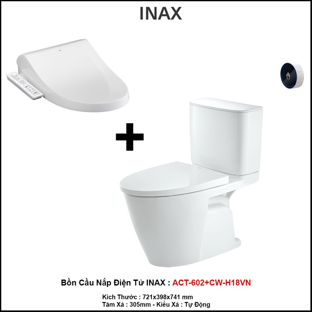 Bồn Cầu Nắp Điện Tử INAX ACT-602+CW-H18VN