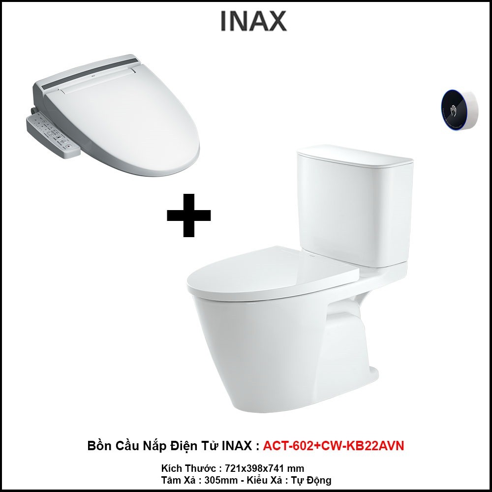 Bồn Cầu Nắp Điện Tử INAX ACT-602+CW-KB22AVN