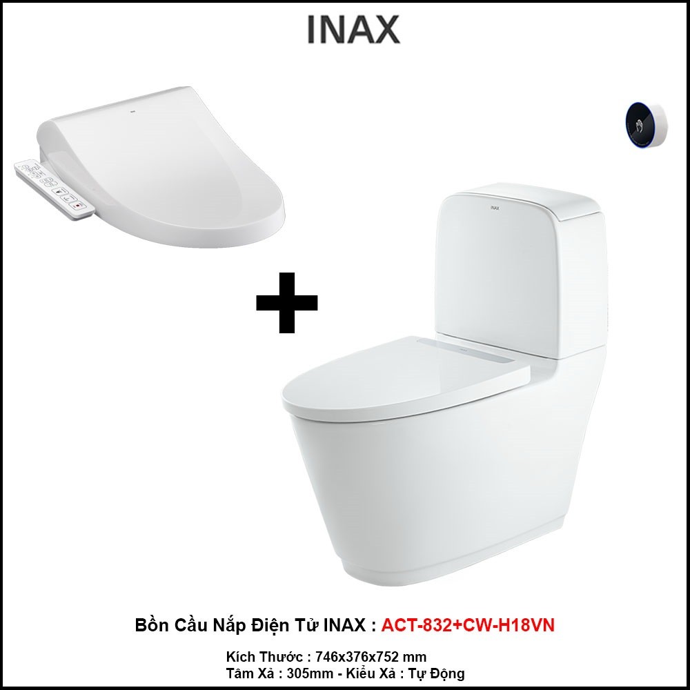 Bồn Cầu Nắp Điện Tử INAX ACT-832+CW-H18VN