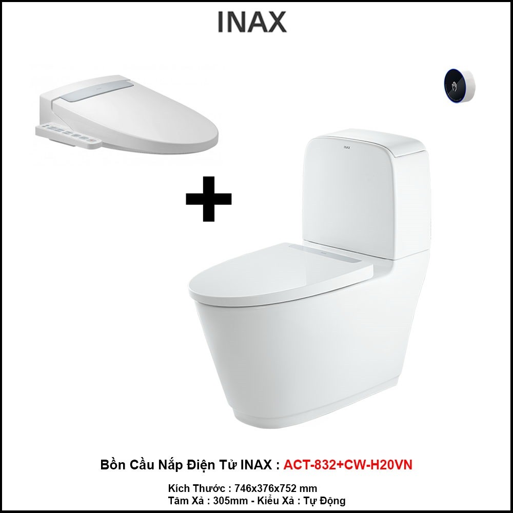 Bồn Cầu Nắp Điện Tử INAX ACT-832+CW-H20VN