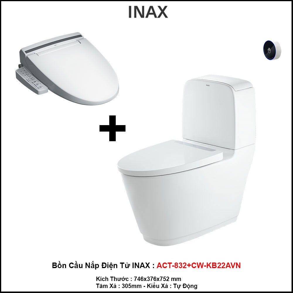 Bồn Cầu Nắp Điện Tử INAX ACT-832+CW-KB22AVN