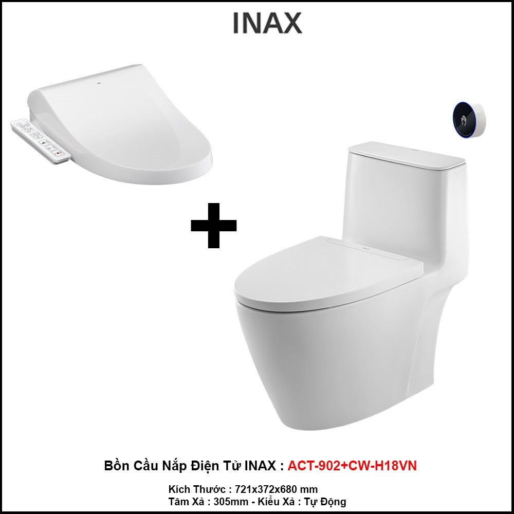 Bồn Cầu Nắp Điện Tử INAX ACT-902+CW-H18VN