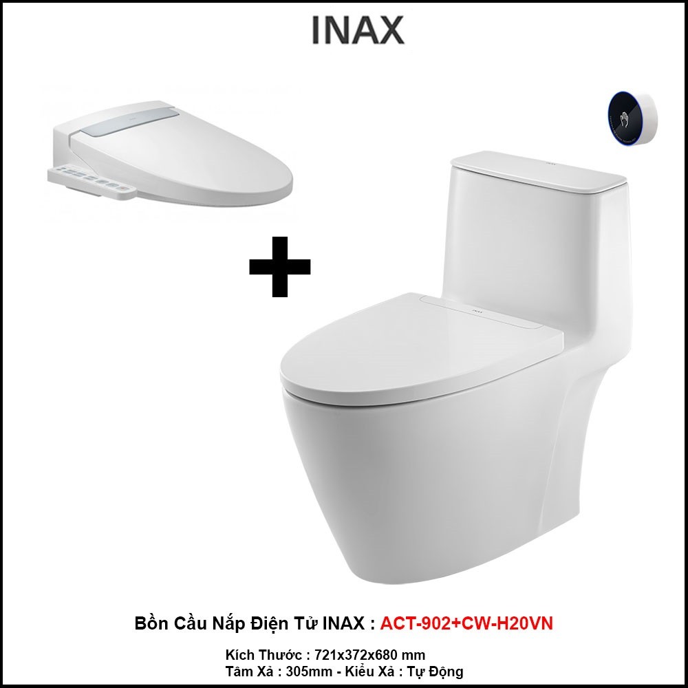 Bồn Cầu Nắp Điện Tử INAX ACT-902+CW-H20VN