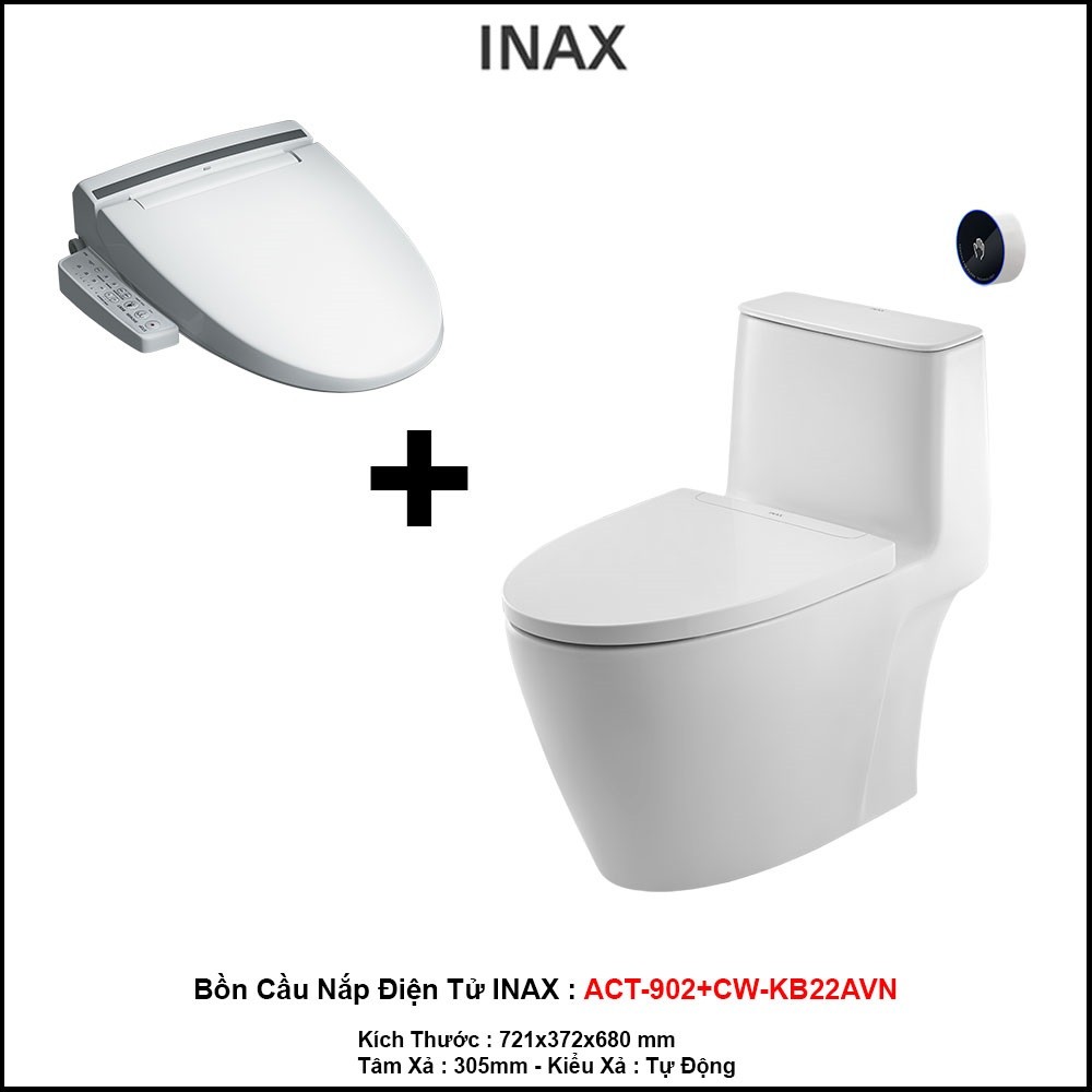 Bồn Cầu Nắp Điện Tử INAX ACT-902+CW-KB22AVN