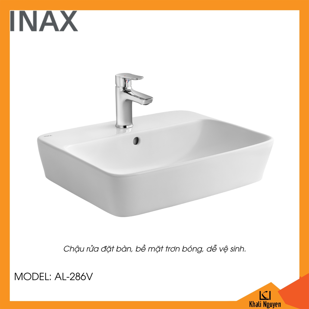 Lavabo Inax AL-286V đặt bàn Aqua Ceramic