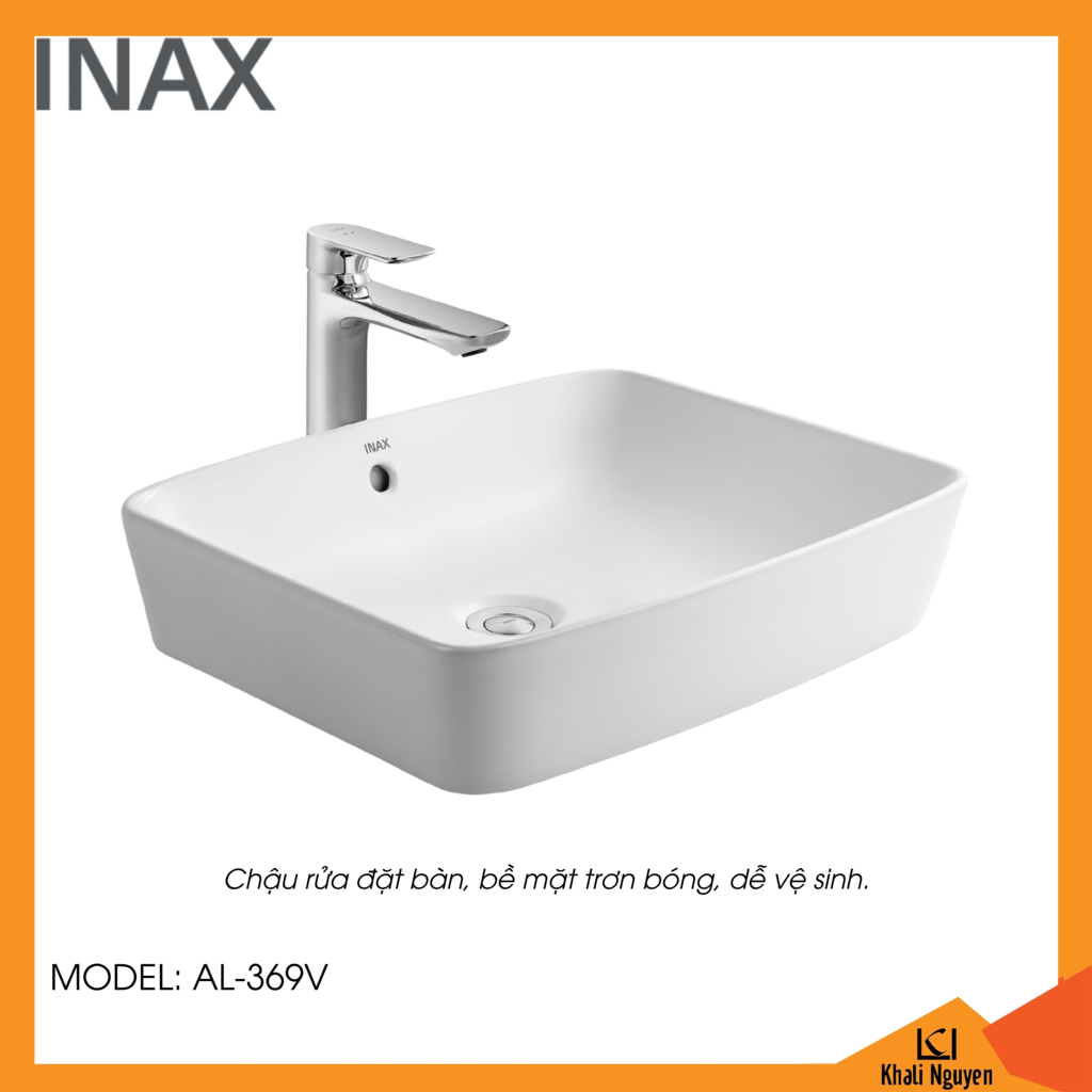 Lavabo Inax AL-369V đặt bàn Aqua Ceramic