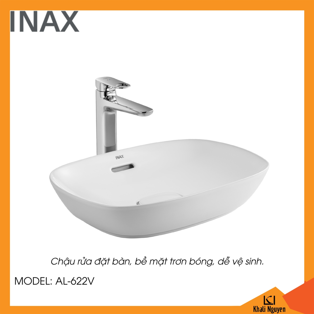 Lavabo Inax AL-622V đặt bàn Aqua Ceramic