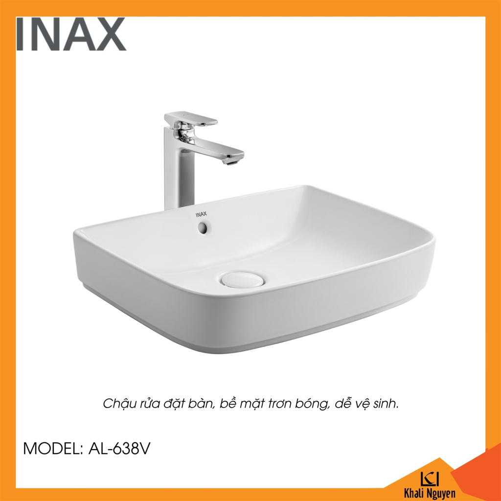 Lavabo Inax AL-638V đặt bàn Aqua Ceramic