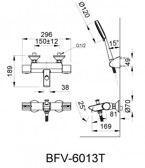 Bản vẽ kỹ thuật Inax BFV-6013T