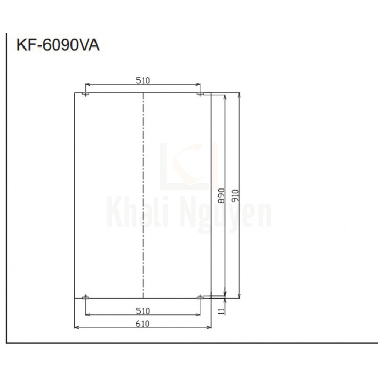 Bản Vẽ Gương Lavabo Inax KF-6090VA