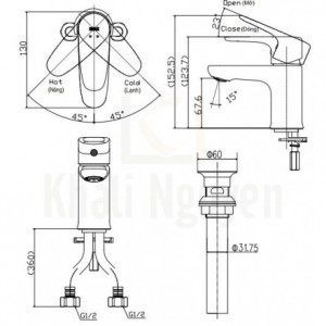 Bản vẽ kỹ thuật Inax LFV-1112S