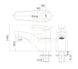Bản Vẽ Vòi Nước Lạnh Lavabo Inax LFV-11AP