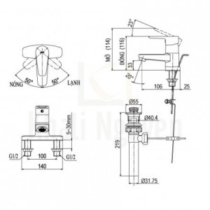 Bản vẽ kỹ thuật Inax LFV-1201S-1