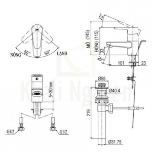 Bản vẽ kỹ thuật Inax LFV-1202S-1