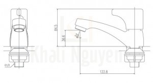 Bản Vẽ Vòi Lavabo Lạnh Inax LFV-13BP 