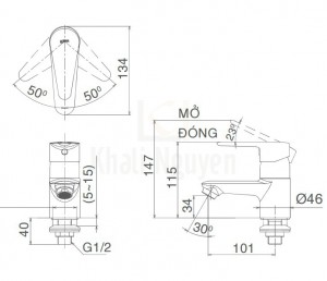 Bản Vẽ Vòi Chậu Rửa Lạnh Inax LFV-21SP Gật Gù