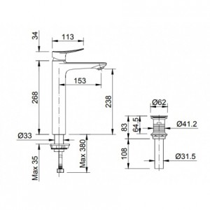 Bản vẽ kỹ thuật Inax LFV-502SH