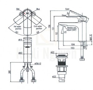 Bản vẽ kỹ thuật Inax LFV-612S