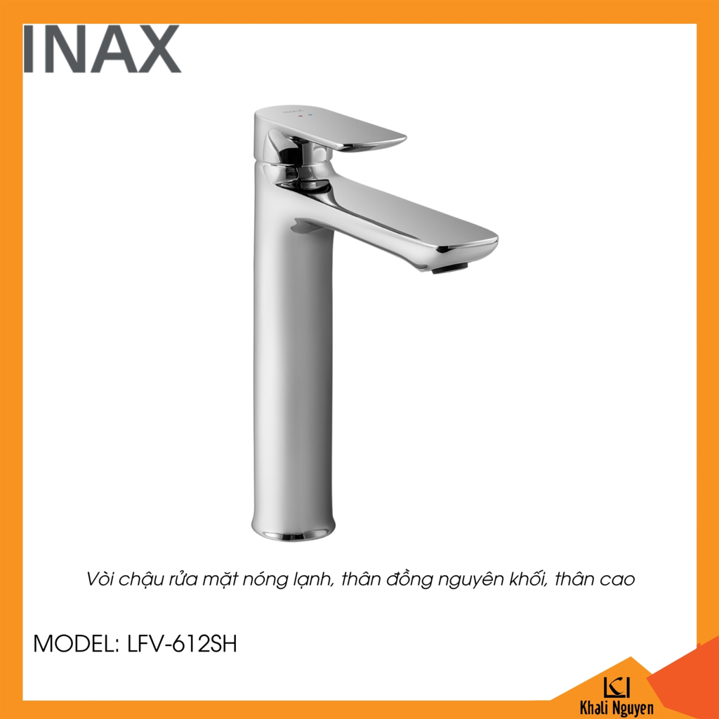 Vòi lavabo Inax 1 lỗ LFV-612SH nóng lạnh