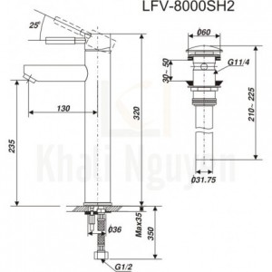 Bản vẽ kỹ thuật Inax LFV-8000SH2