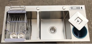 Chậu rửa bát handmade đúc cao cấp Kagol H10045-RD 304