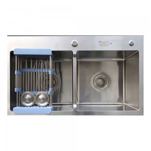 Chậu rửa bát handmade đúc Inox cao cấp Kagol H7243-Can