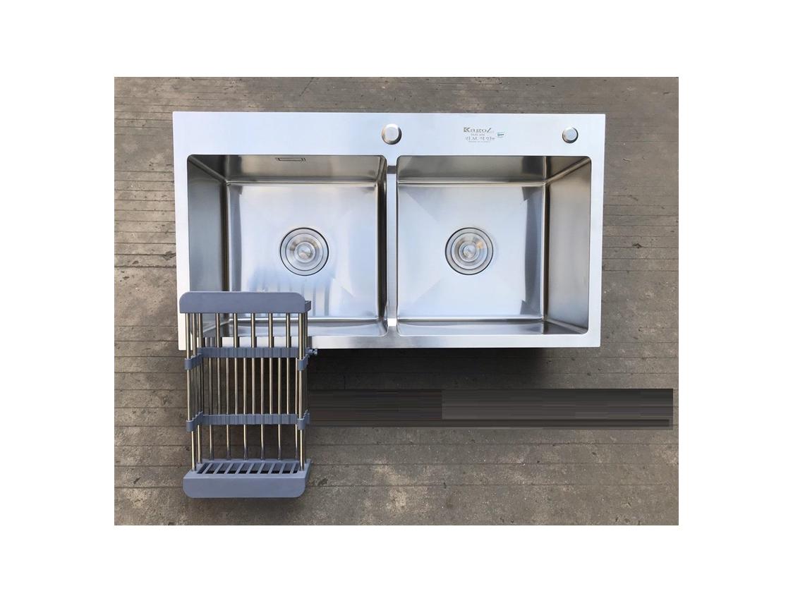 Chậu rửa bát handmade đúc Inox cao cấp Kagol  H7843 Can New