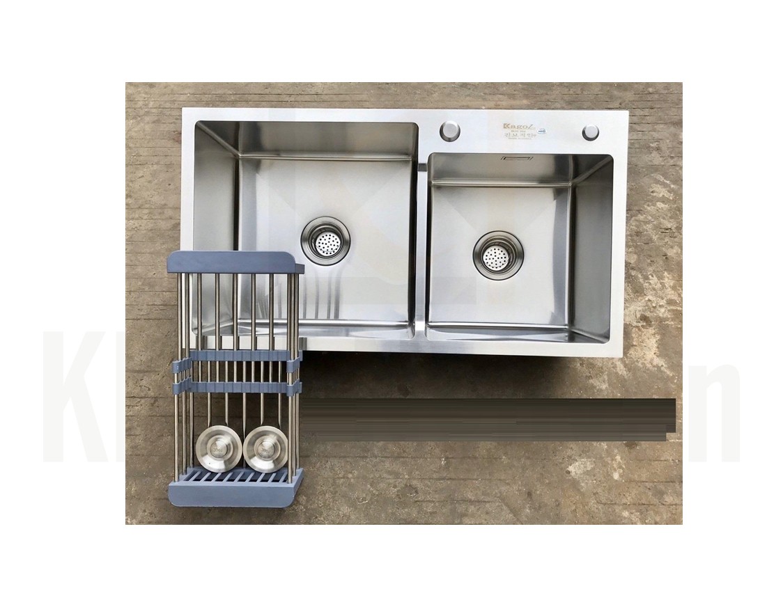 Chậu rửa bát handmade đúc cao cấp Kagol H8245 lech New