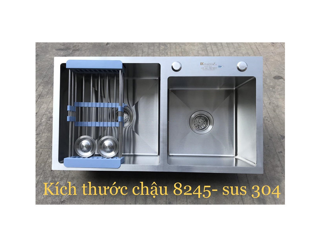 Chậu rửa bát handmade đúc Inox cao cấp Kagol H8245L-Lech 304