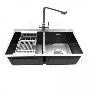 Chậu rửa bát handmade đúc phủ Nano cao cấp Kagol HND7843