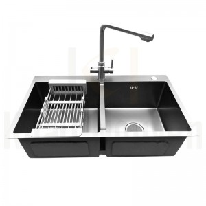 Chậu rửa bát handmade đúc phủ Nano cao cấp Kagol HND8245C