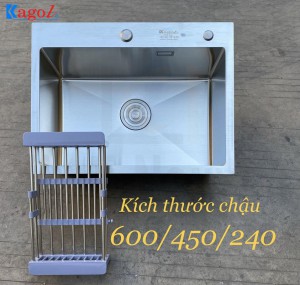 Chậu Rửa Bát Kagol Đúc Môt Hố K6045 304 Inox SUS 304