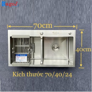 Chậu Rửa Bát Handmade Đúc Kagol Hai Hố Cân K7040-can