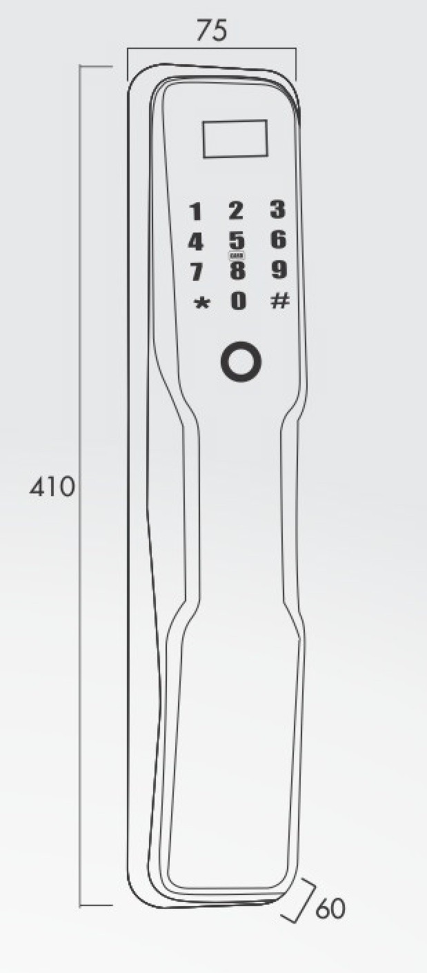 Bản Vẽ Khóa Cửa Vân Tay Kassler KL-878