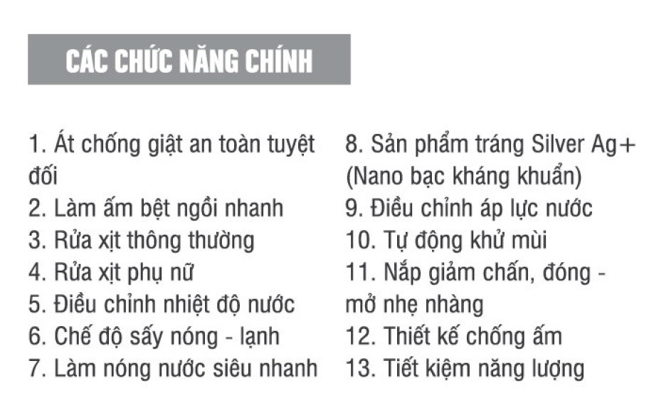 Chức Năng Nắp Bồn Cầu Thông Minh Kazoshi JB3558-A