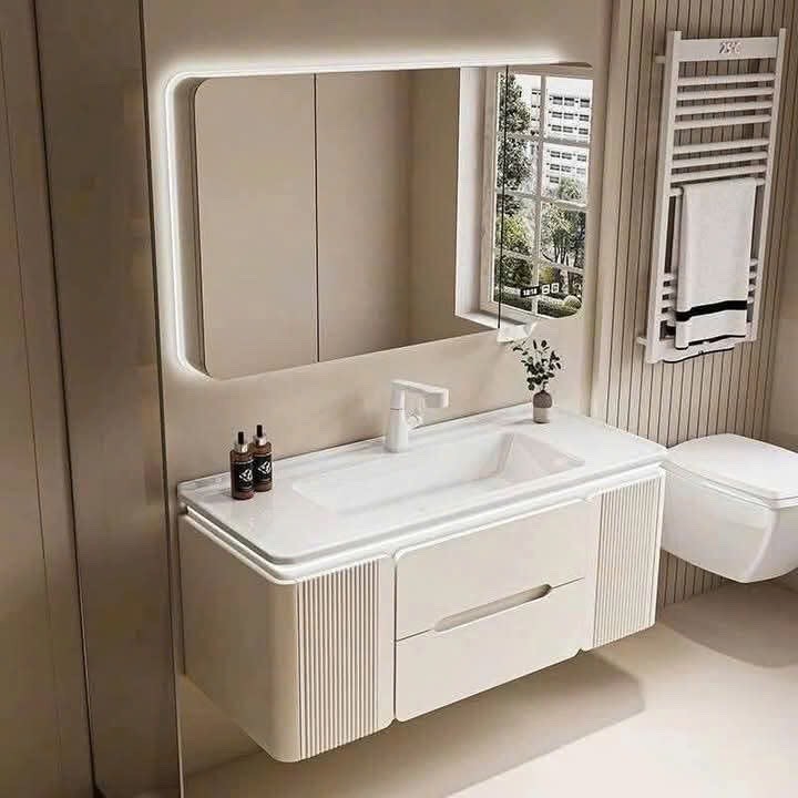 Bộ tủ chậu lavabo và tủ gương